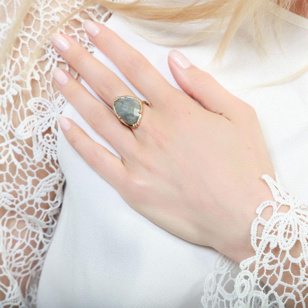 Photo du produit AU FIL DE LO Bague pierre labradorite 