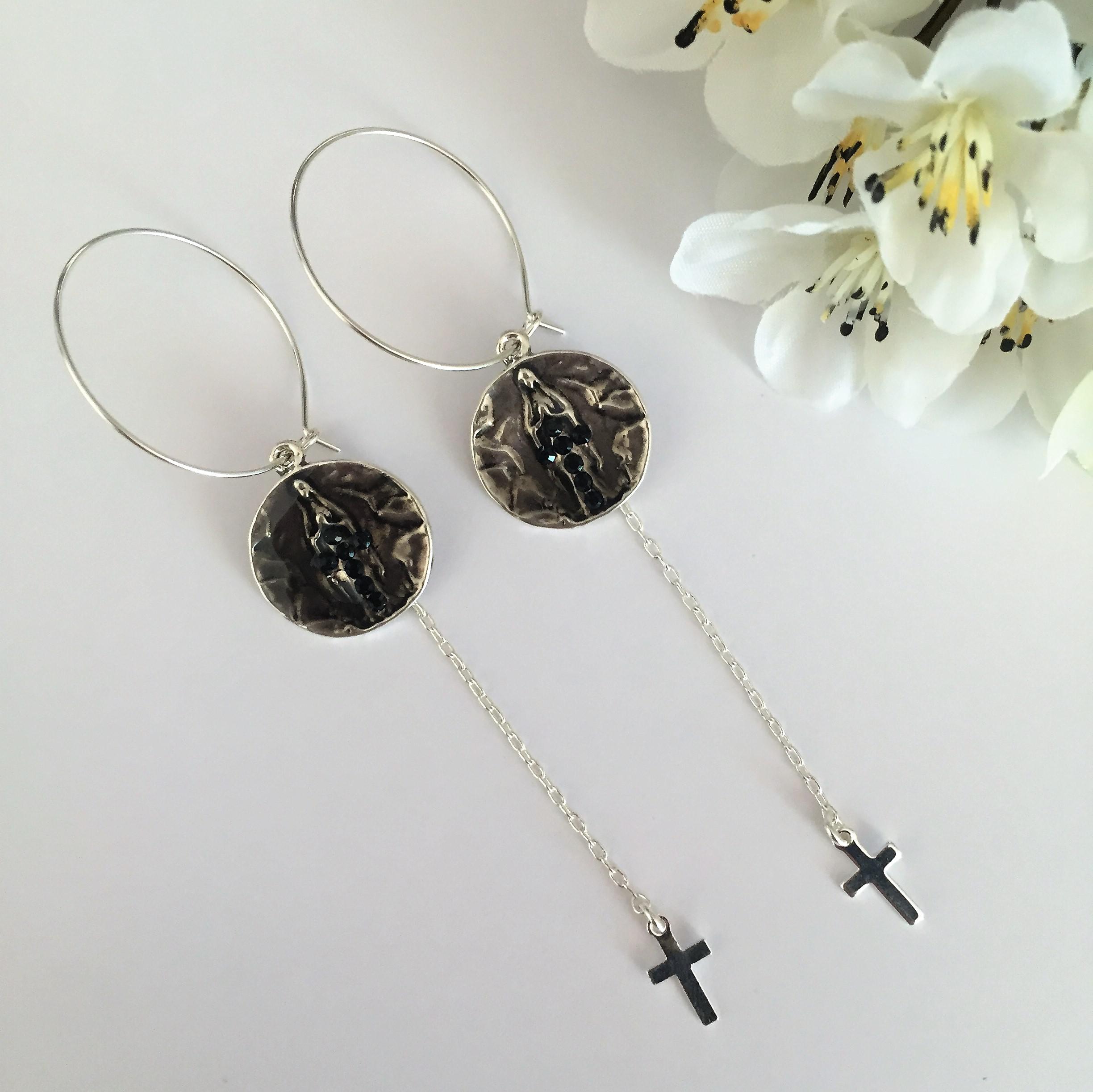 Photo du produit BEE VALENTINA Créoles Apparition argent 