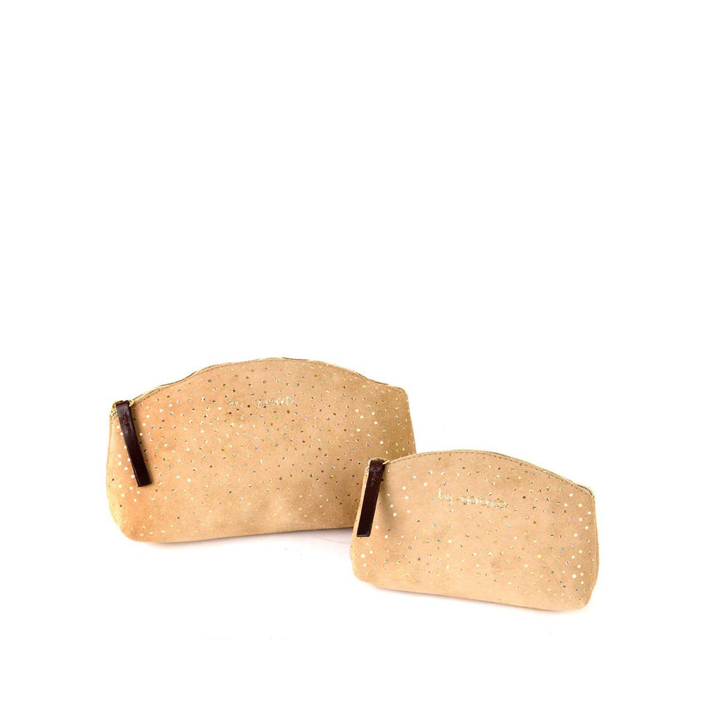 Photo du produit BY GARANCE Trousse Soho paillette GM beige 