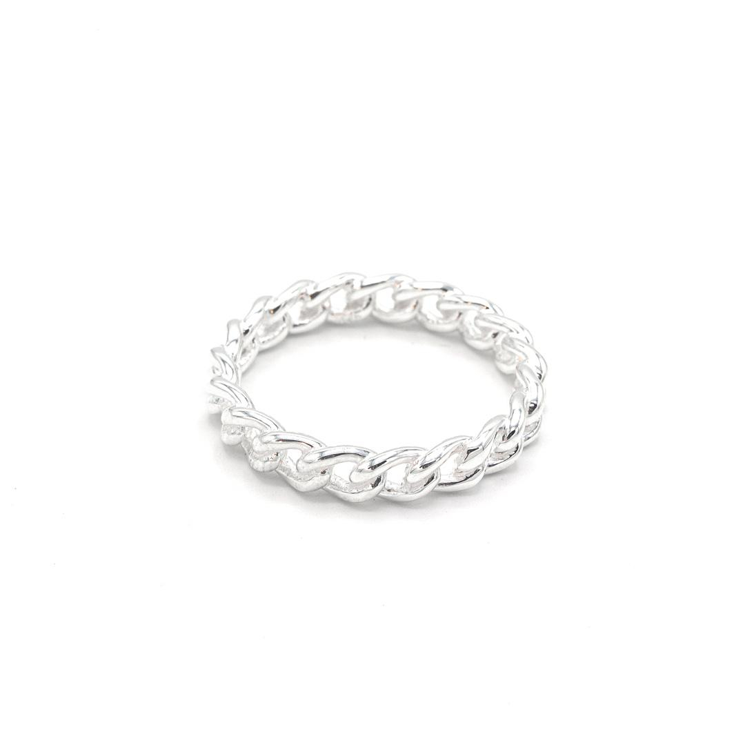 Photo du produit  Bague Anneau - Argent Maille Gourmette