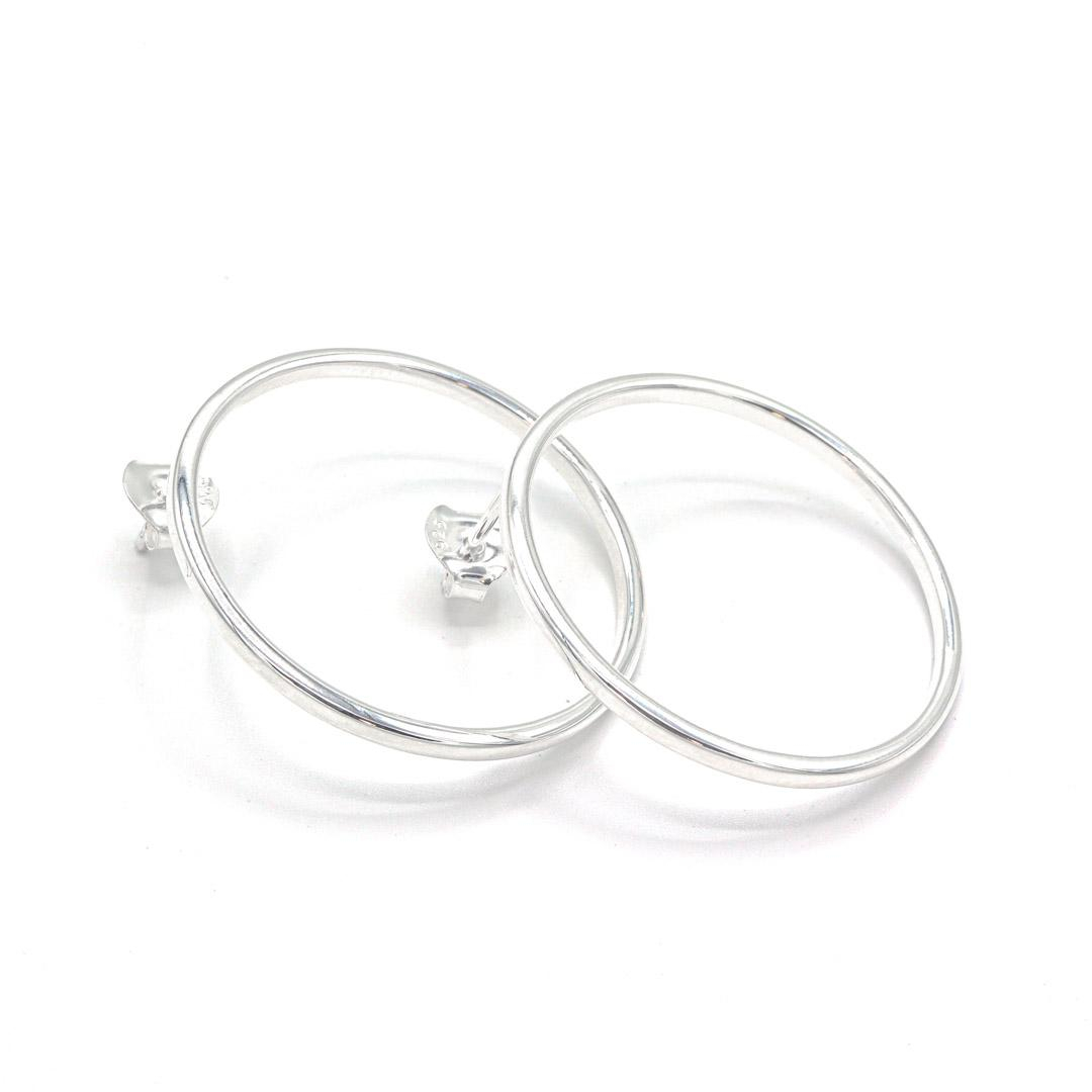 Photo du produit  Boucles d'Oreilles Puces Cercle GM - Argent