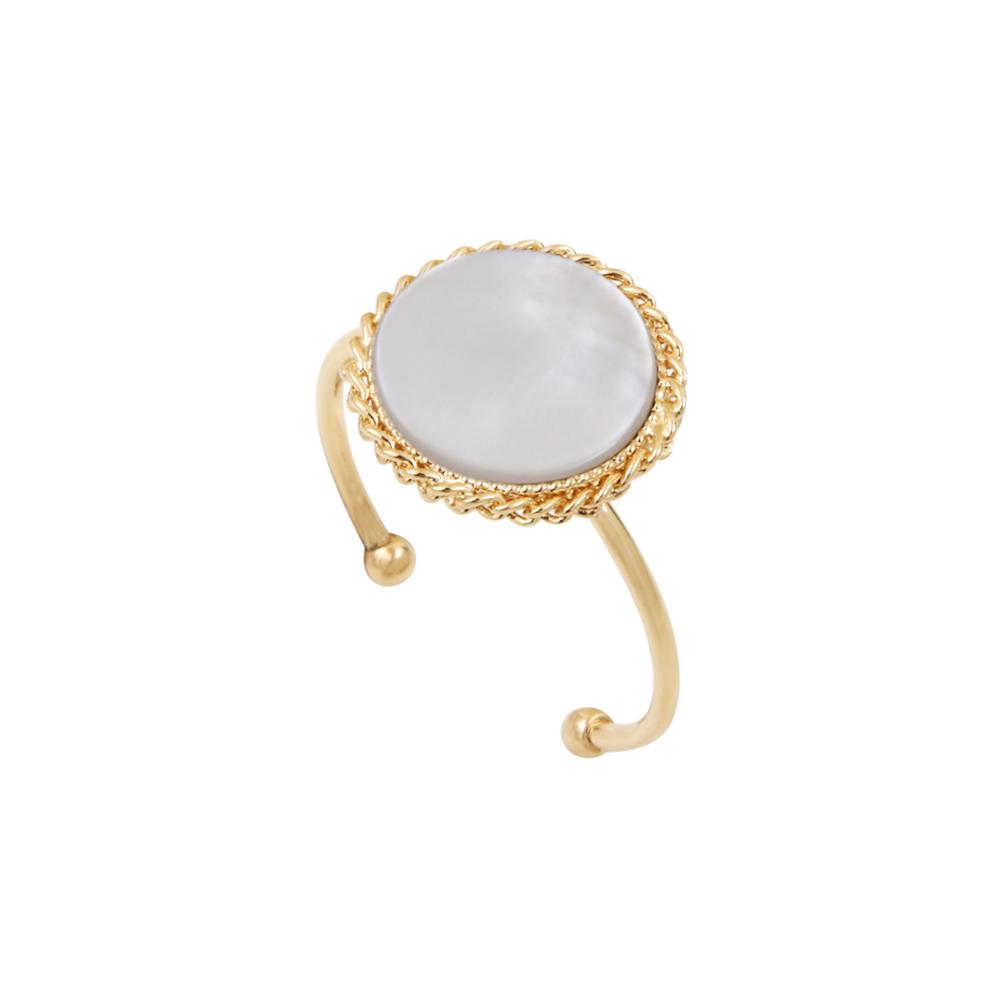 Photo du produit Caroline Najman Bague Lady Nacre Blanche or