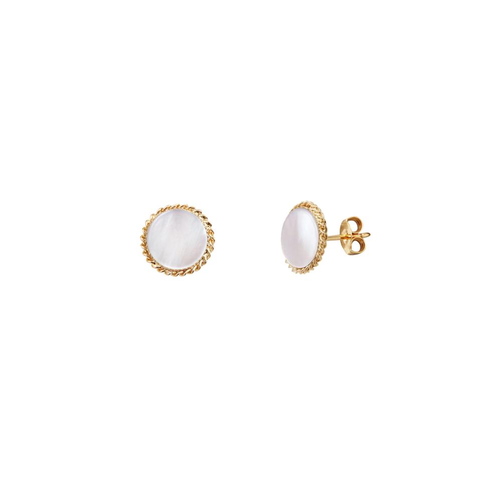 Photo du produit Caroline Najman Boucles d'oreilles Lady Nacre Blanche or