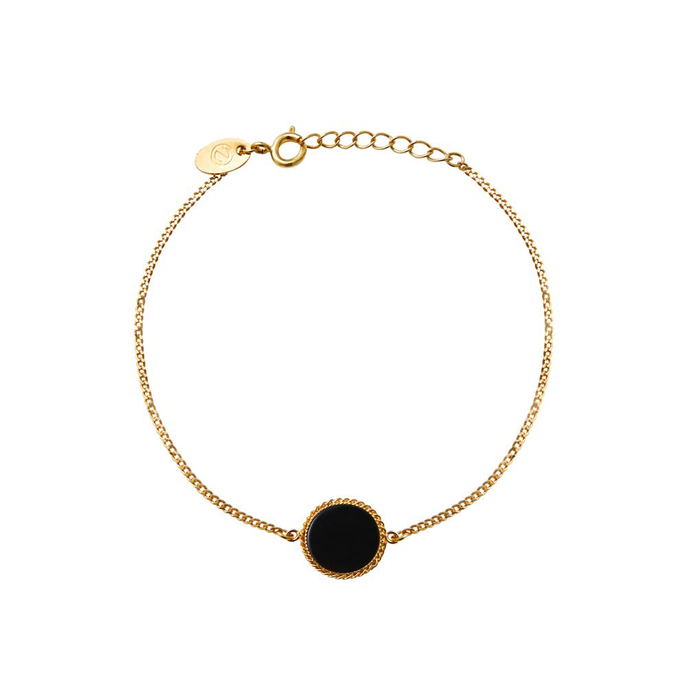 Photo du produit Caroline Najman Bracelet Lady Onyx noir or