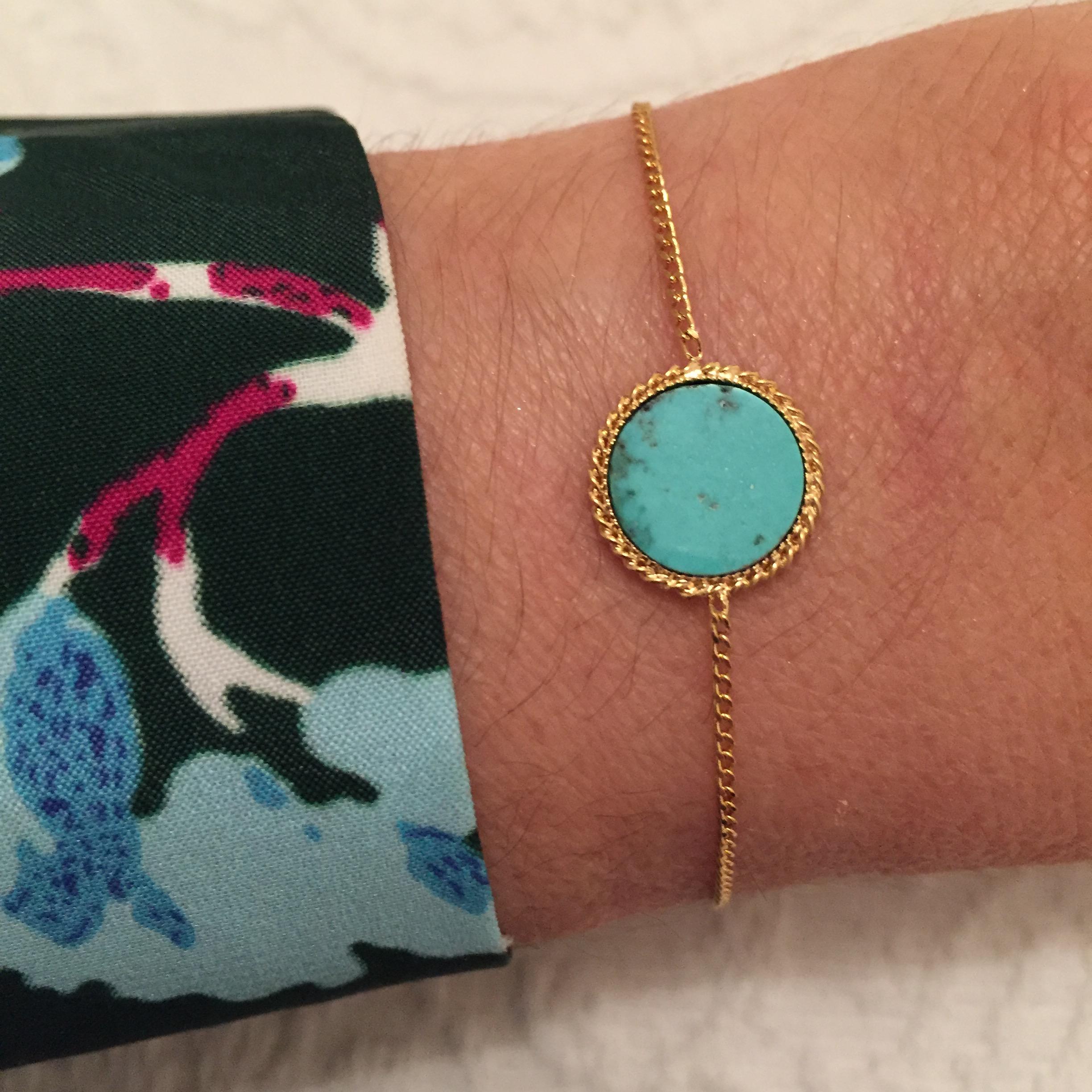 Photo du produit Caroline Najman Bracelet Lady Turquoise or