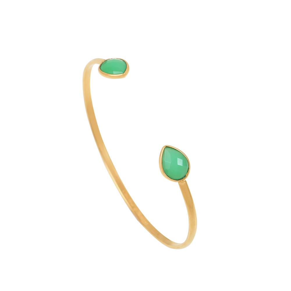 Photo du produit Caroline Najman Jonc Victoria Chrysoprase or
