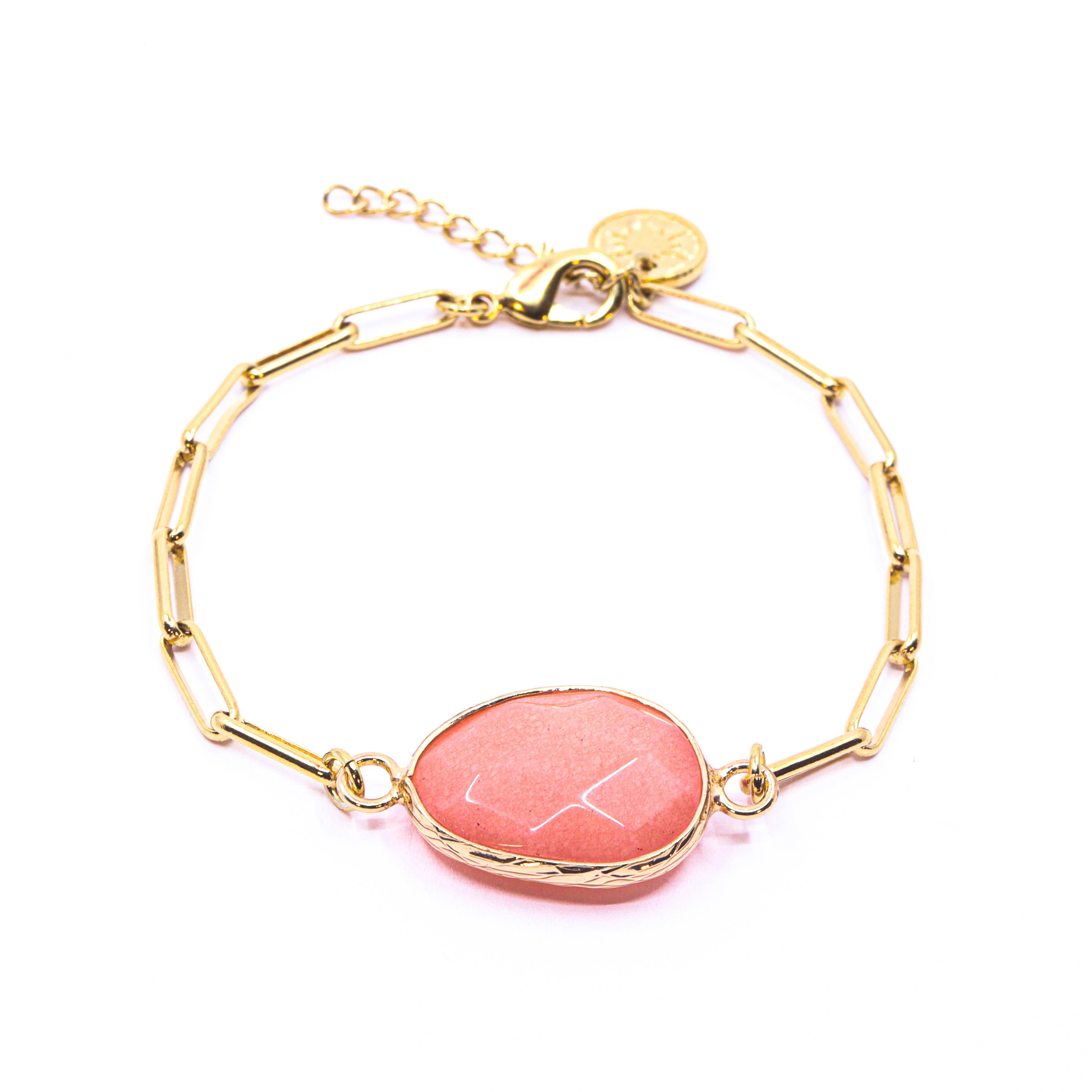 Photo du produit Chorange Bracelet Bacole - Or_Quartz rose