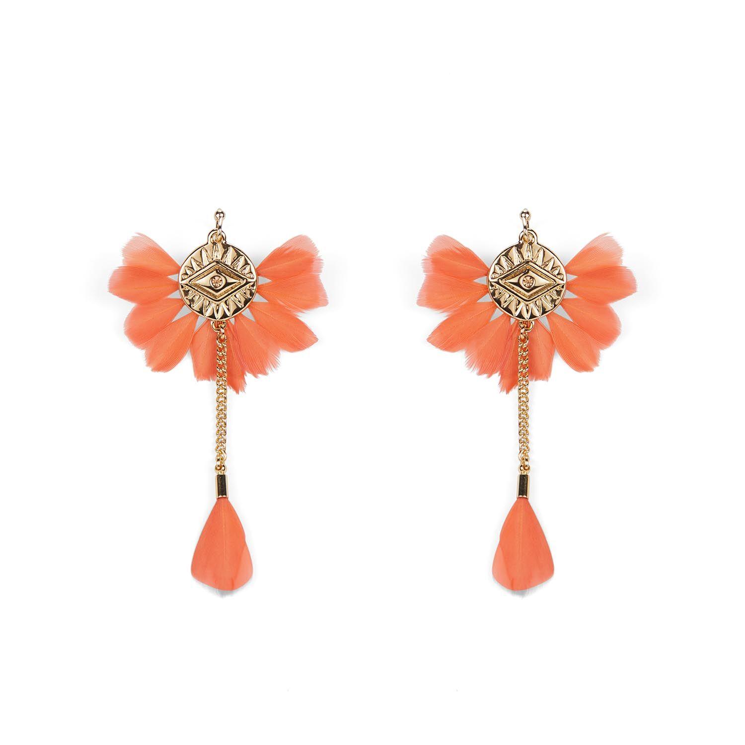 Photo du produit Hipanema Boucles d'oreilles Yucatan Corail or