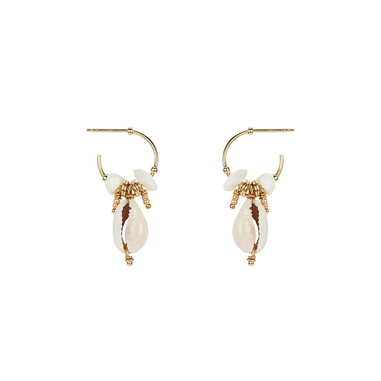 Photo du produit Hipanema Boucles d'oreilles Zephyr White or