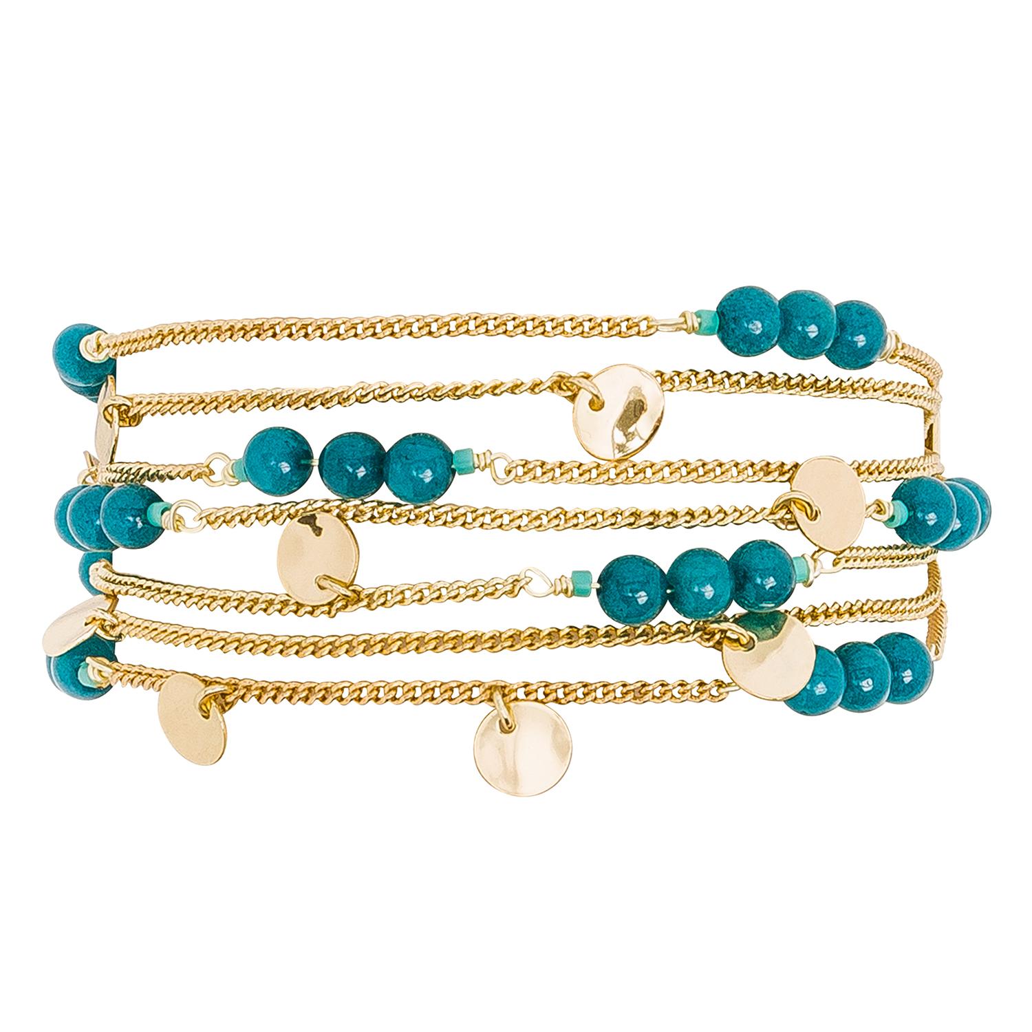 Photo du produit Hipanema Bracelet Sheraz Turquoise or