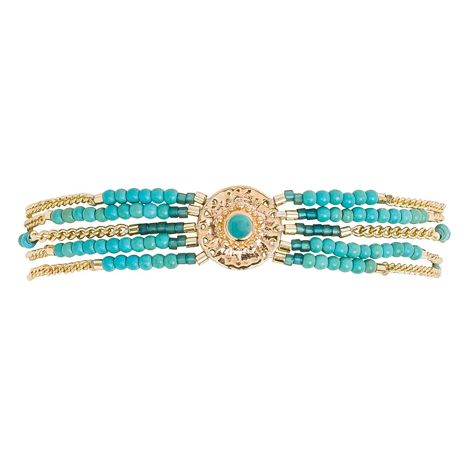 Photo du produit Hipanema Bracelet Shogun Turquoise or