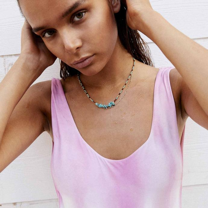 Photo du produit Hipanema Collier Crusoé 3 - Turquoise Or