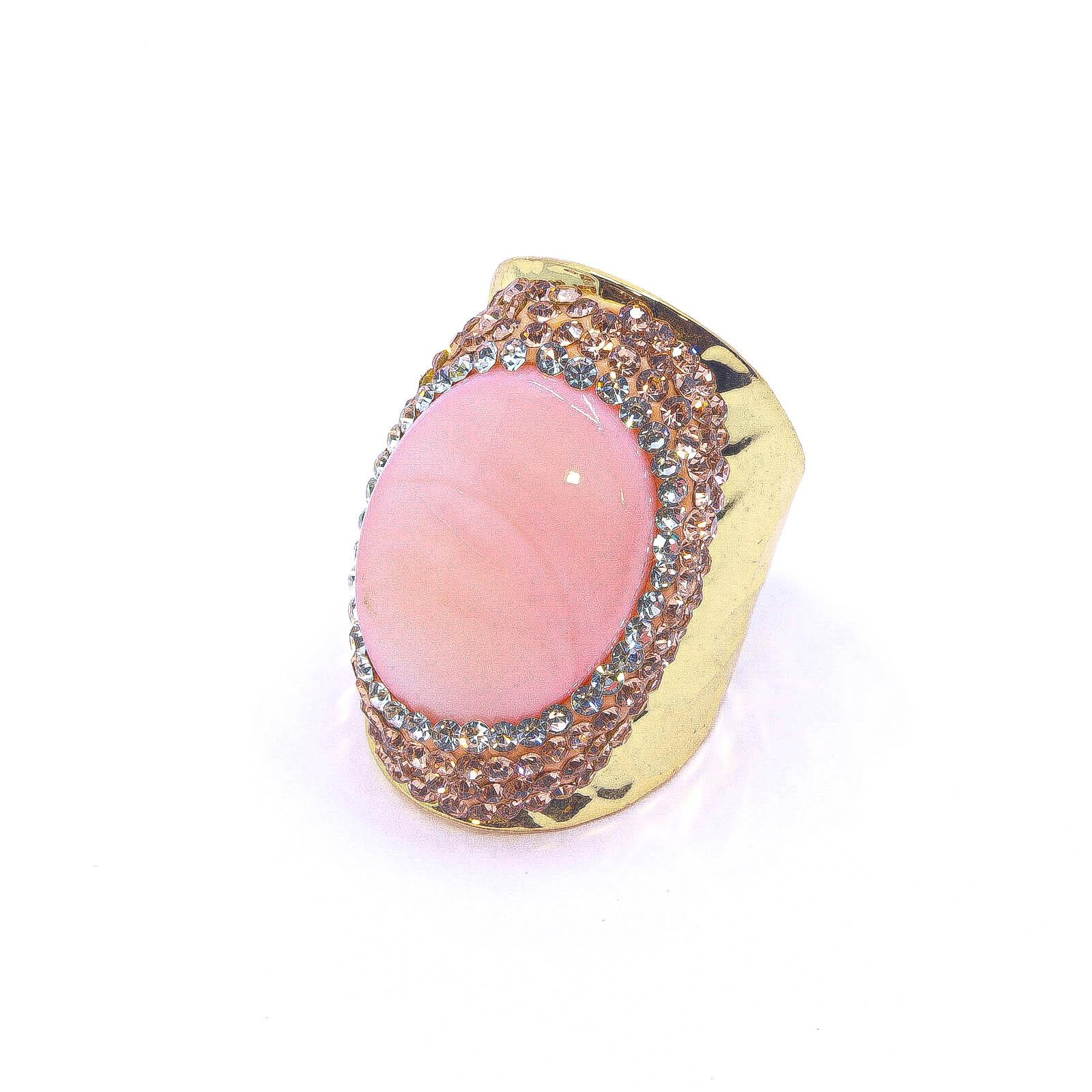 Photo du produit Hypnochic Bague Strassée -Or Nacre Rose