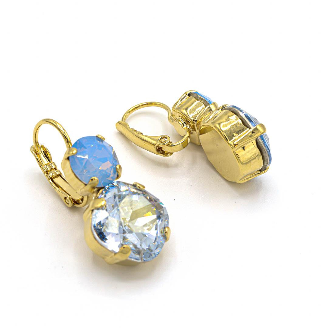 Photo du produit  Boucles d'Oreilles Dormeuses Joy - Doré Or Blue Shade