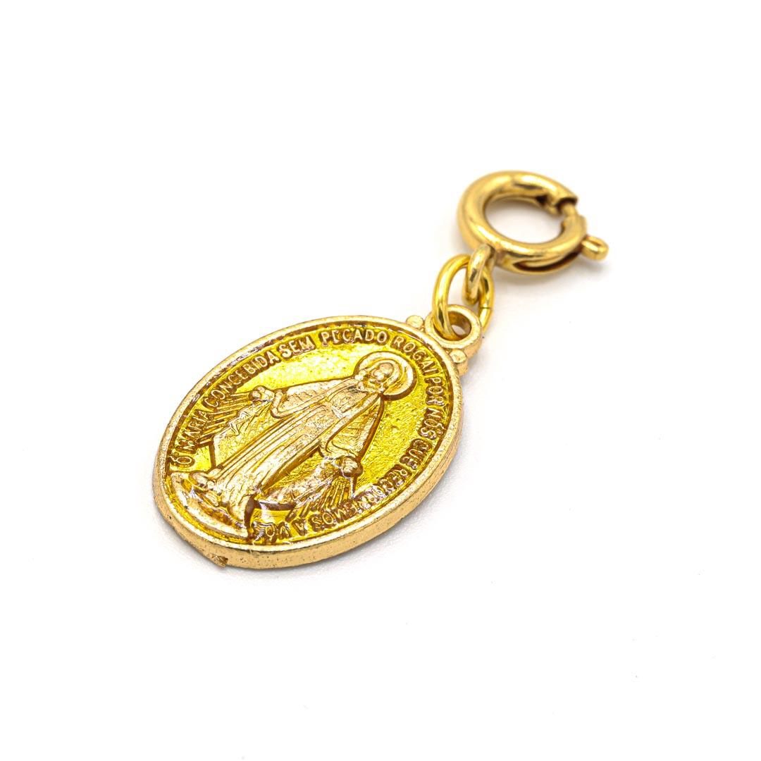 Photo du produit  Charms - Or Médaille Madone Emaillage Jaune