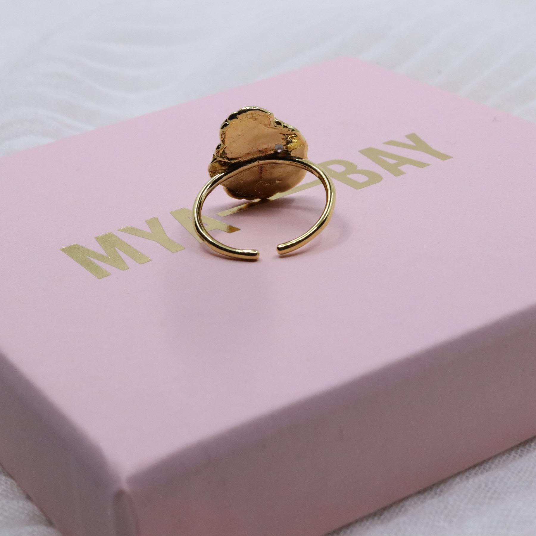Bague best sale pepite or