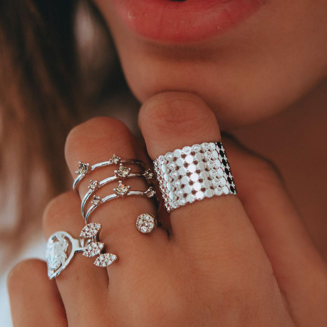 Photo du produit MYA BAY Bague bulles perlées large argent 