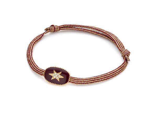 Photo du produit MYA BAY Bracelet cordon étoile du nord bordeaux 
