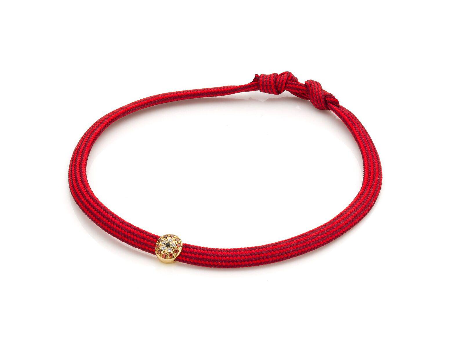 Photo du produit MYA BAY Bracelet rond pierres rouges, blanches et noire or