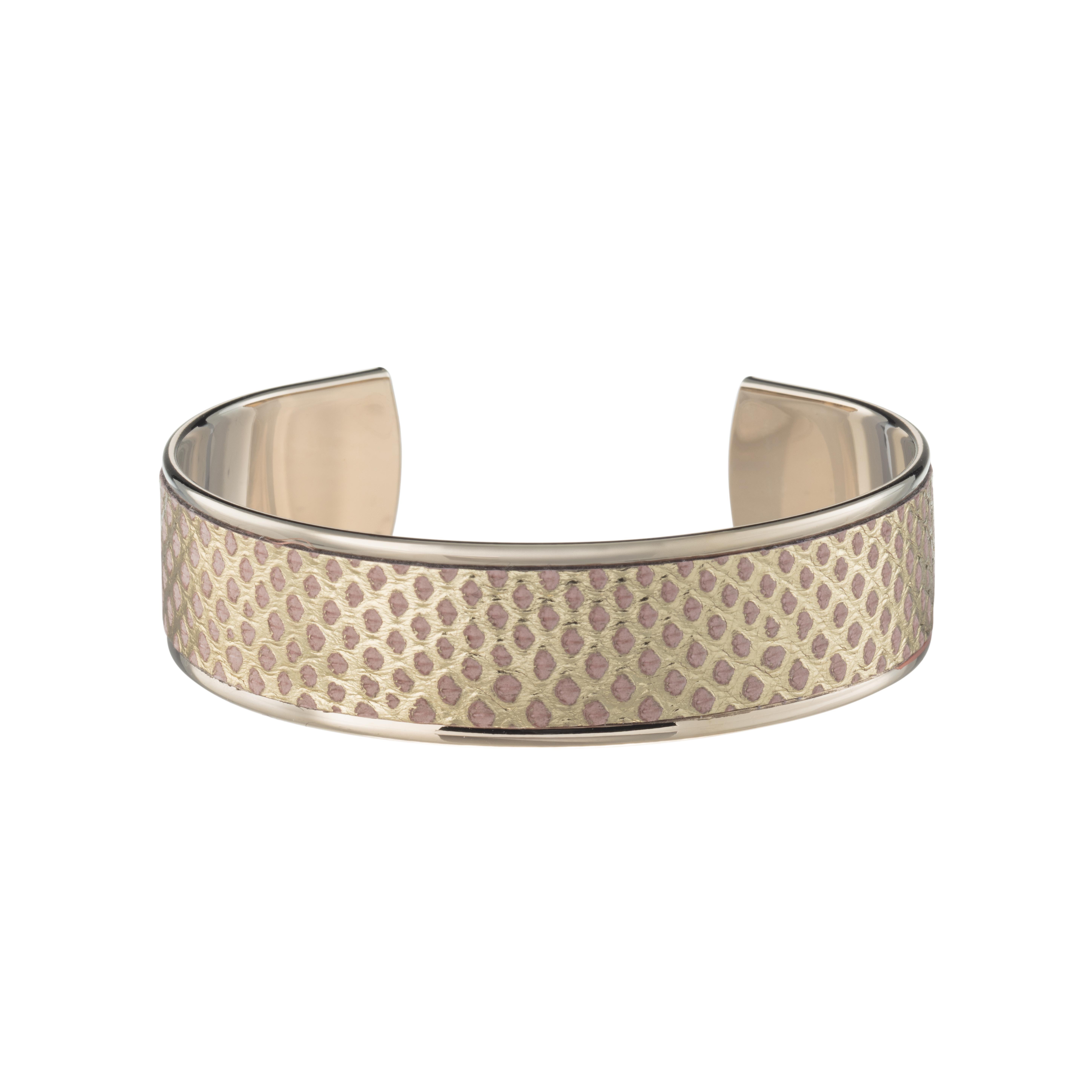 Photo du produit OPALE Bracelet Hopi Serpent d'Eau Rose Cendré et Doré or