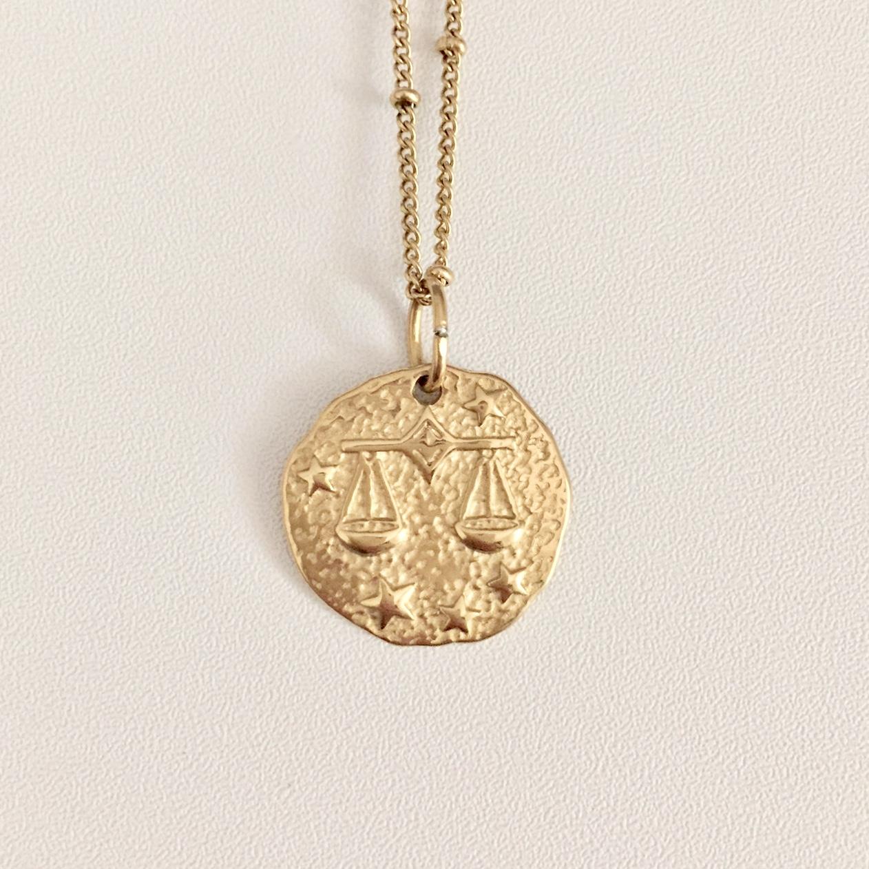 Photo du produit TANA Collier Médaille Zodiaque Balance or