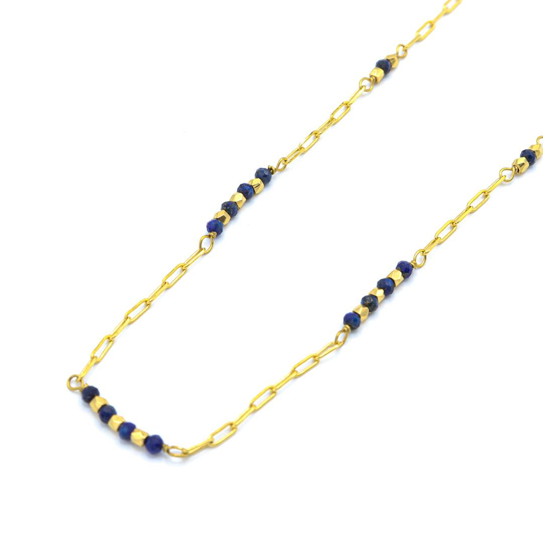 Photo du produit Une A Une Collier Eclat - Or Pierre Lapis  Lazuli