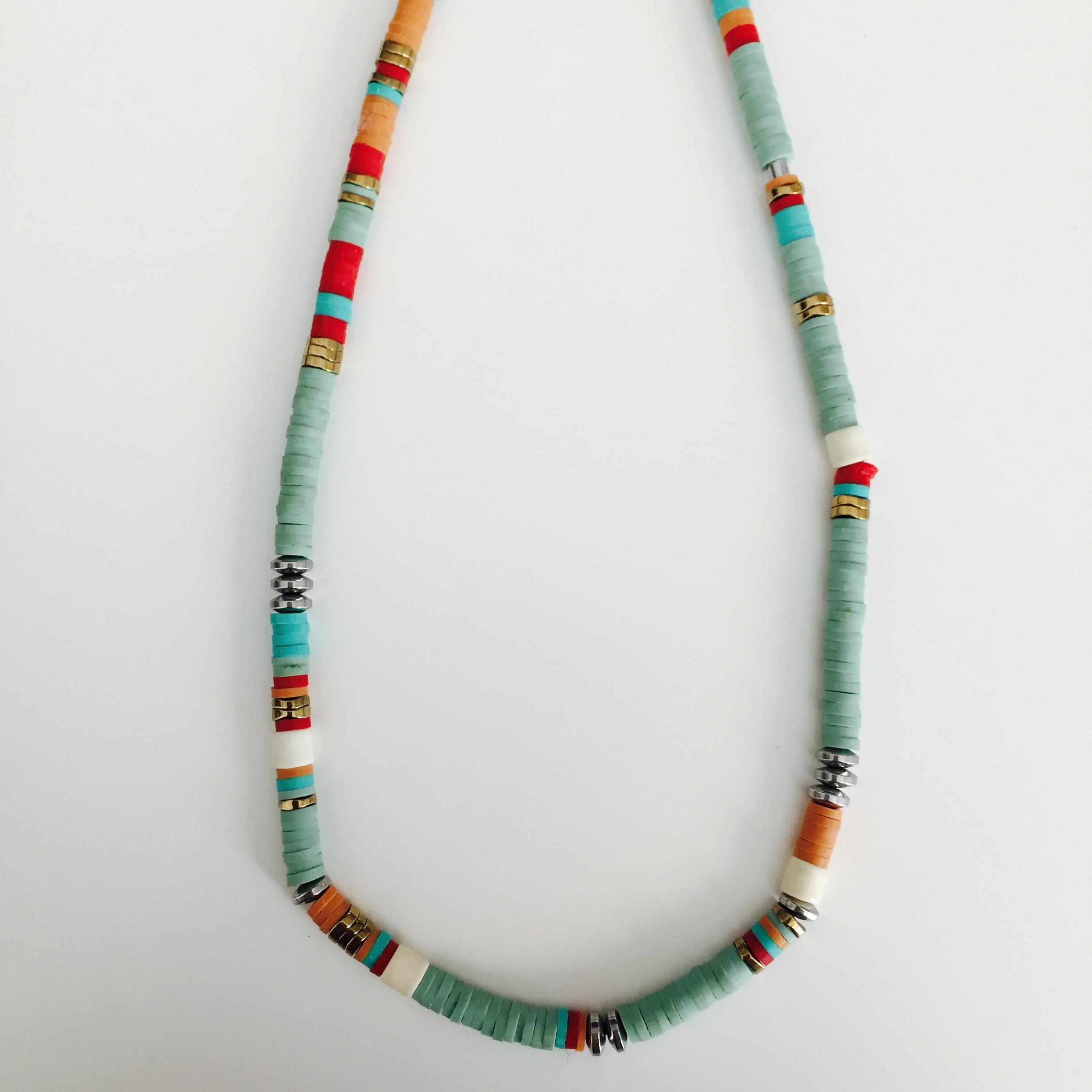 Photo du produit Zag Collier Heishi Turquoise 