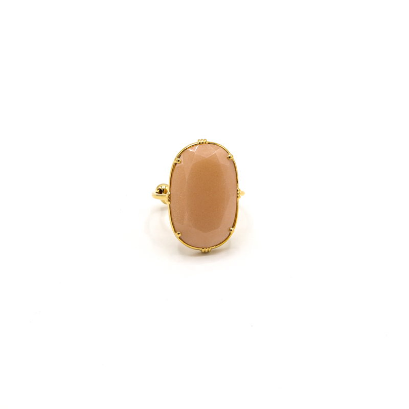 Photo du produit  Bague Longue - Doré Or Pierre de Lune Nude