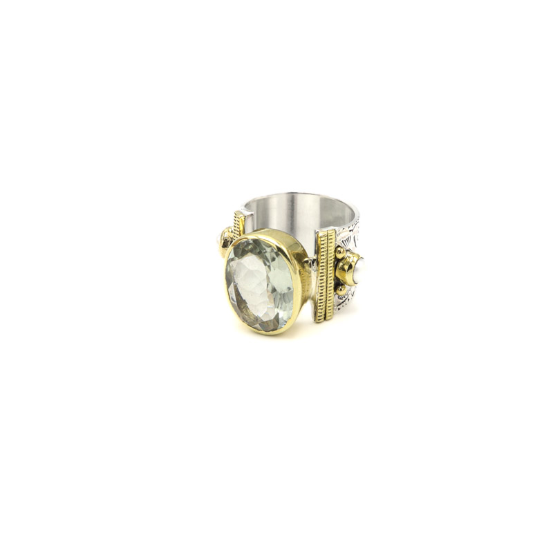 Photo du produit  Bague Théa - Argent Quartz Aqua