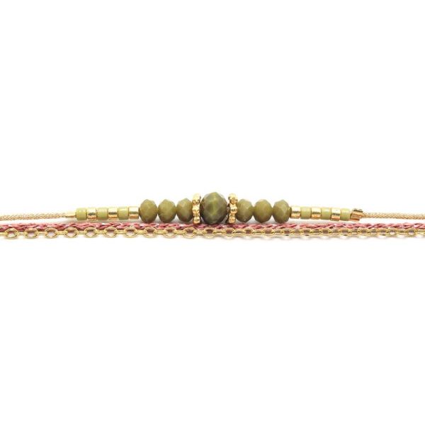Photo de BY GARANCE Bracelet Mina - Doré Or Kaki