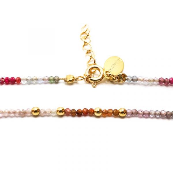 Photo de  Bracelet Montauk - Doré Pierre Spinelle Multicolore