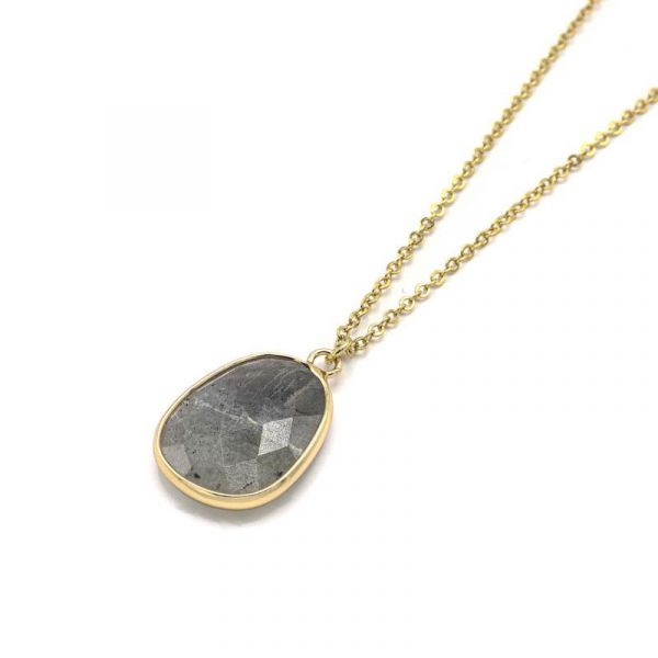 Photo de  Collier Pure - Doré Or Pierre Labradorite