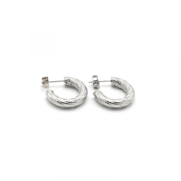 Photo de Zag Créoles Multi Brins Torsadés Ciselés 20mm - Acier