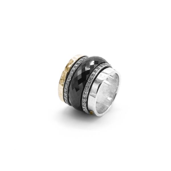 Photo de Bague Céramique Noire
