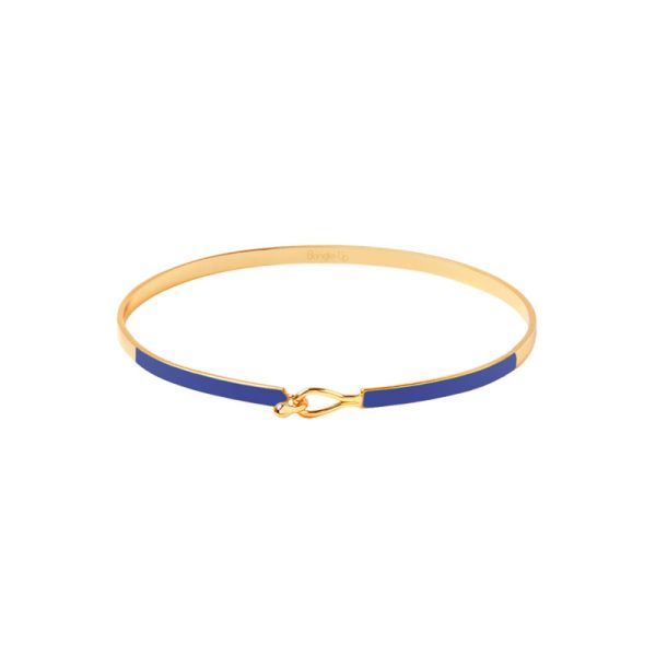 Photo de  Bracelet Fin Lily - Doré Or Email  Bleu Navy 