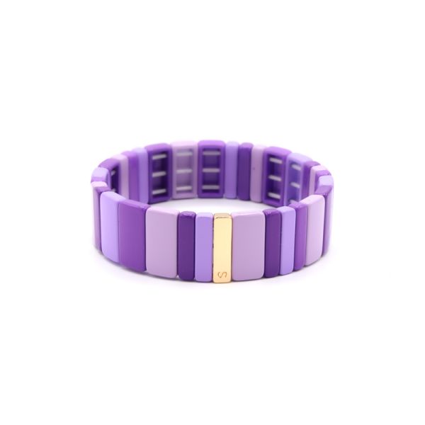 Photo de  Bracelet Hubba 2 Multi Violet - Doré Or Violet