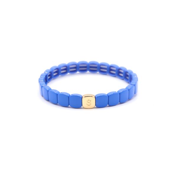 Photo de  Bracelet Colorful Midi Denim - Doré Or Bleu