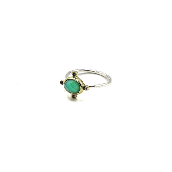 Photo de  Bague Anaïs - Argent et Onyx Vert