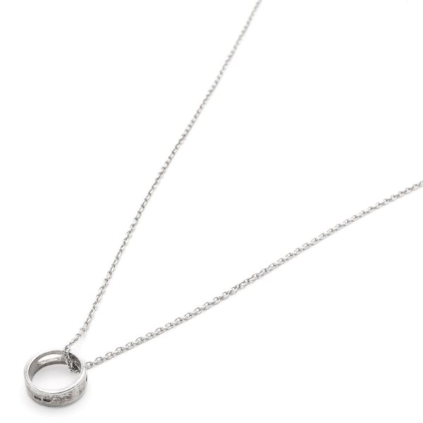 Photo de Collier Chaîne Fine Petit Cercle Argent Large - Argent