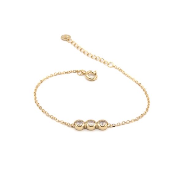 Photo de  Bracelet Loéline - Doré Or et Zirconium