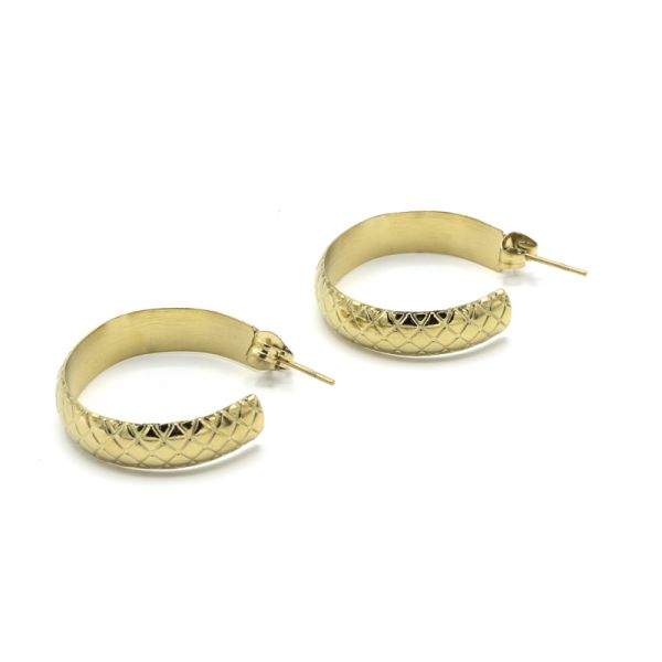 Photo de  Boucles D'oreilles Kiara - Acier Doré 