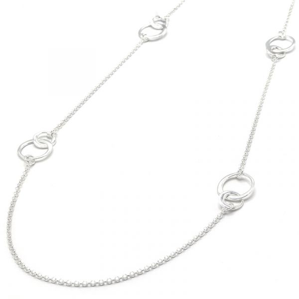Photo de Sautoir Double Cercle - Argent