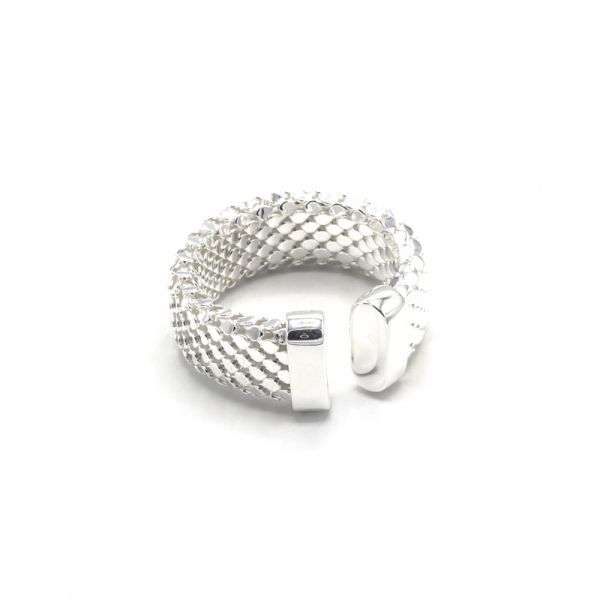 Photo de  Bague Maille Serpent Large - Argent