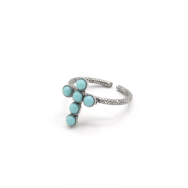  Bague Le Divin - PM Plaqué Argent Turquoise 