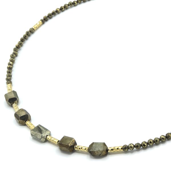 Photo de  Choker Element - Doré Or Pierre Pyrite  TU