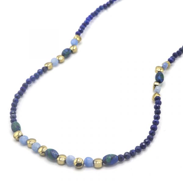 Photo de Collier Adriatic - Doré Or Pierre Lapis Lazuli