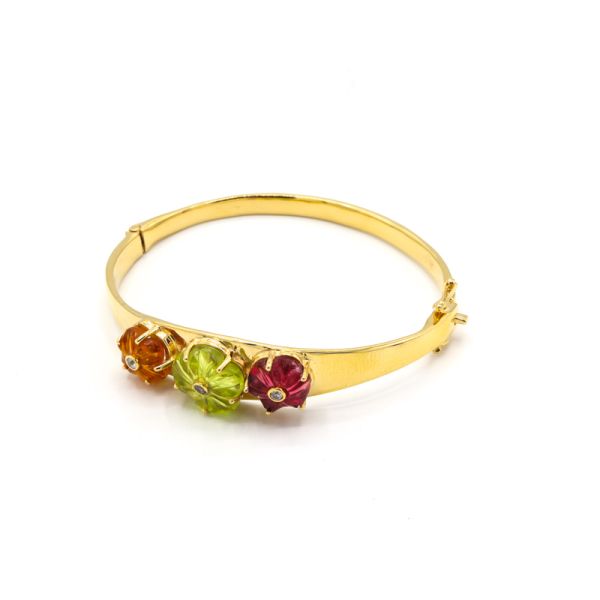 Photo de Bracelet Iris Tiny - Doré Or Pierre Multi