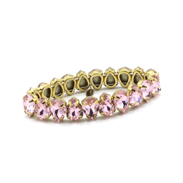 Photo de  Bracelet Little Rain Pink - Acier Doré Cristal Rose