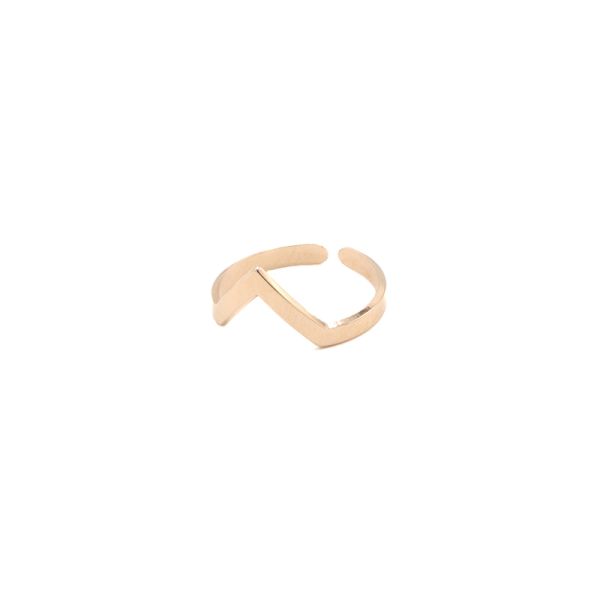 Photo de Bague V - Doré Or Rose