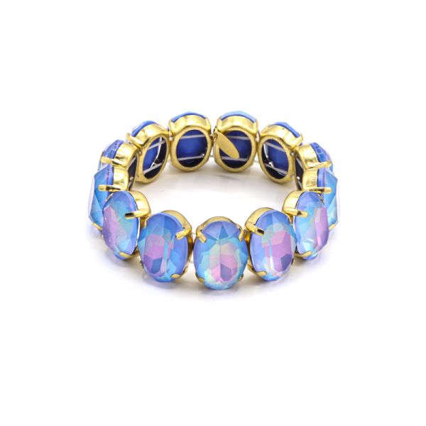 Photo de  Bracelet Ellipse Pastel - Acier Doré Blue